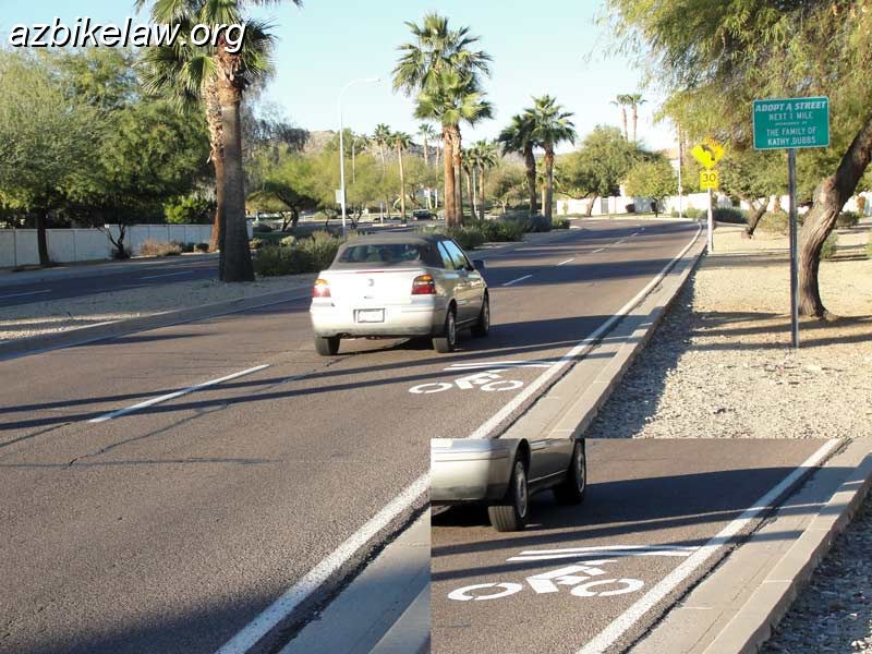 DSC01569-.jpg - New (test?) sharrow 48th st SB just S of Guadalupe Bridge. Note that a small car can readily fit between the marking in the centerline. This pretty much defeats the intention of the sharrow (which is to properly position cyclists in the middle of a narrow lane).photo taken 1/1/2012      