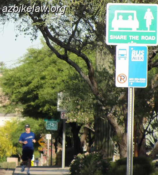 DSC01114.jpg - Chandler Blvd; section between 24th St and Desert Foothills Parkway. Phoenix, AZ. It is a signed with "bike route" and "share the road" signs.