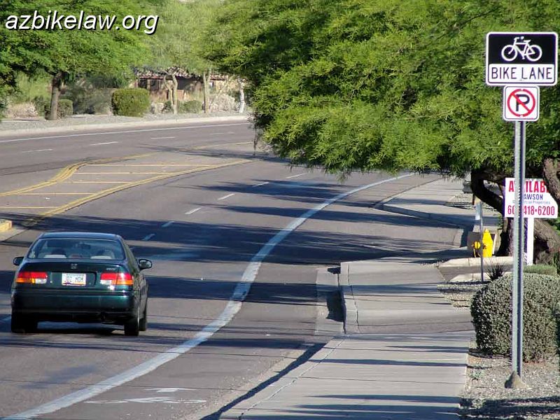 DSC01122.jpg - Chandler Blvd; west of Desert Foothills Parkway. Phoenix, AZ: Signed "Bike Lane" -- the "begin" is missing (the bike lane begins/ends at Desert Foothills Parkway).